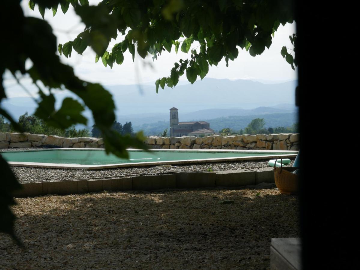 Les Agaves Piscine Panoramique Vue Exceptionnelle Bed and Breakfast Grospierres Exteriör bild